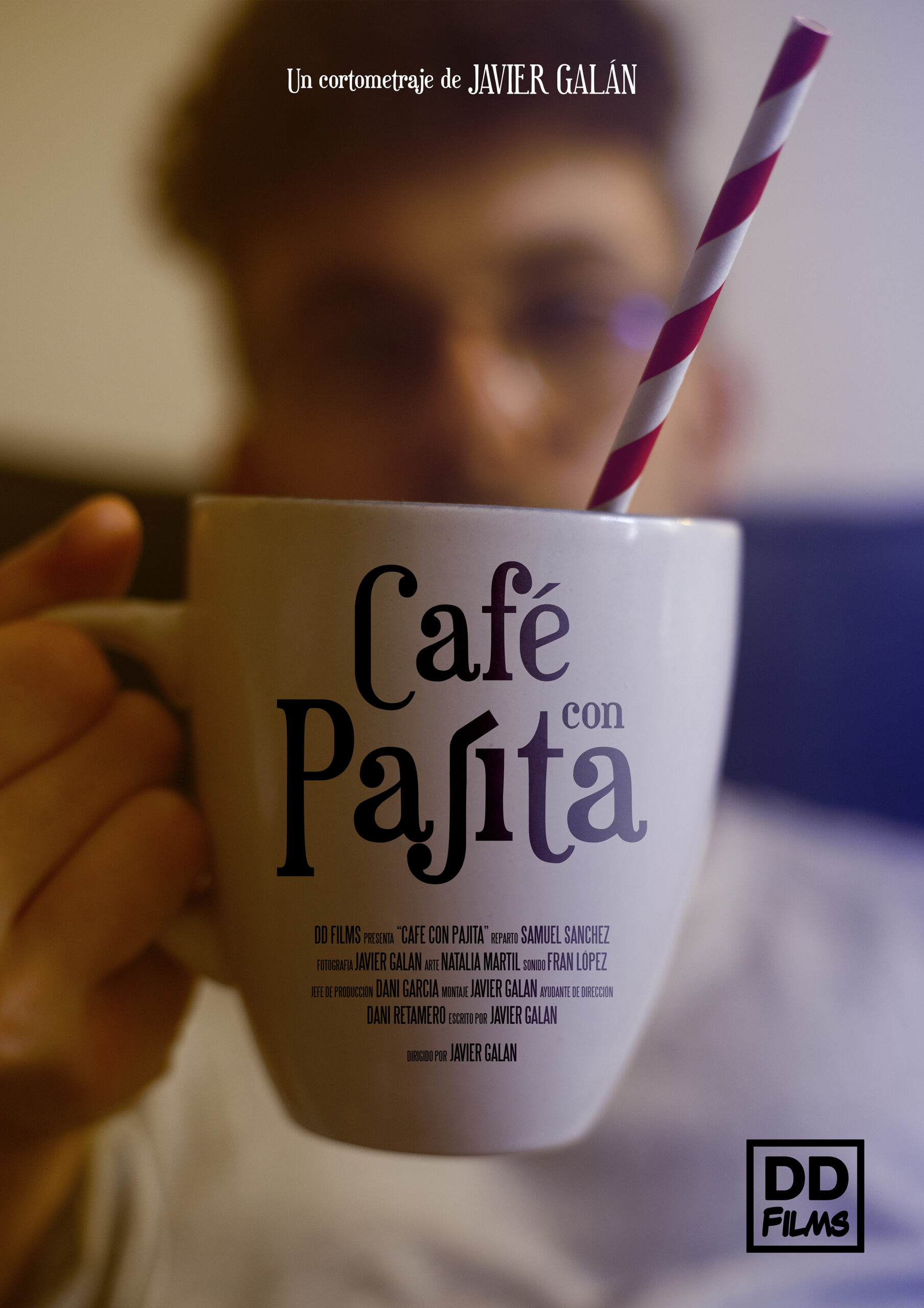 Póster Café con Pajita
